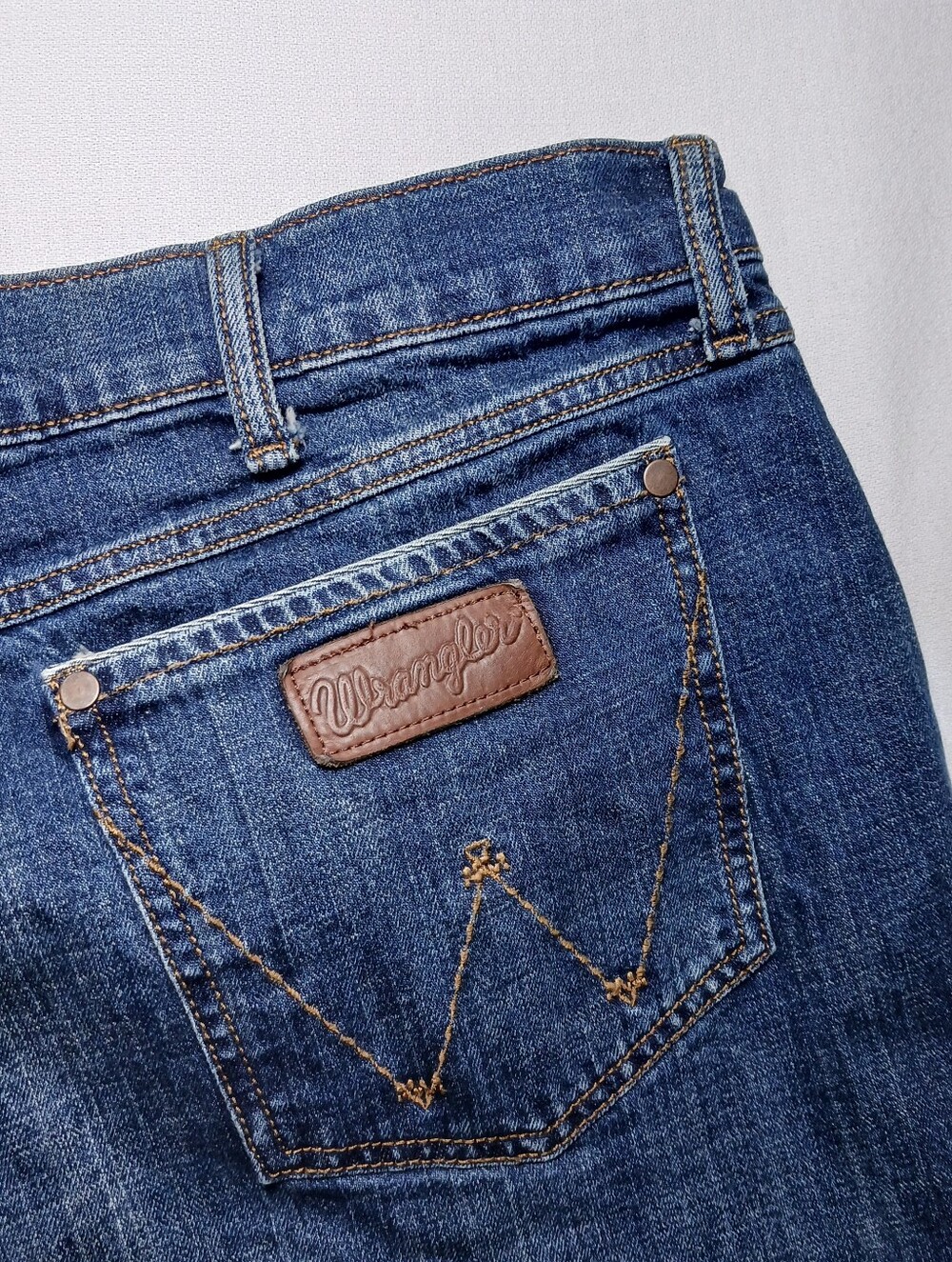 Wrangler Retro Mens Relaxed Fit Bootcut Jeans 40X32 Dark Blue Denim 10WRT20JH - Picture 9 of 13
